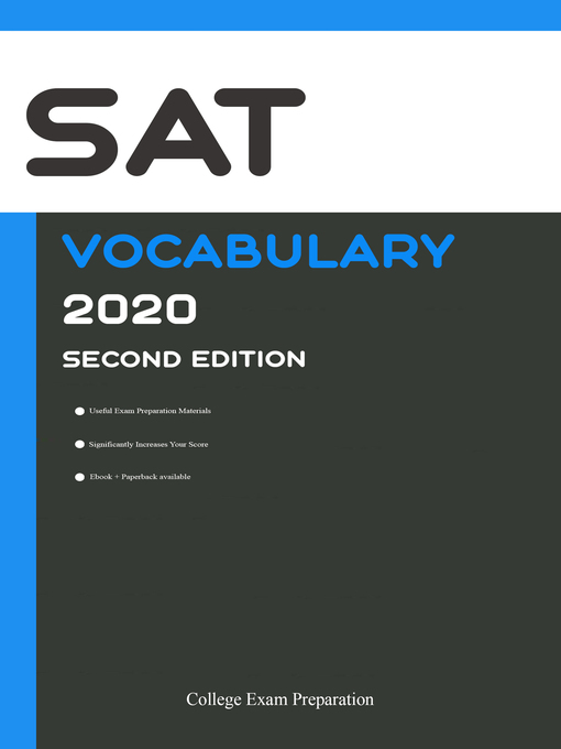 Title details for SAT Test Vocabulary 2020 by College Exam Preparation - Available